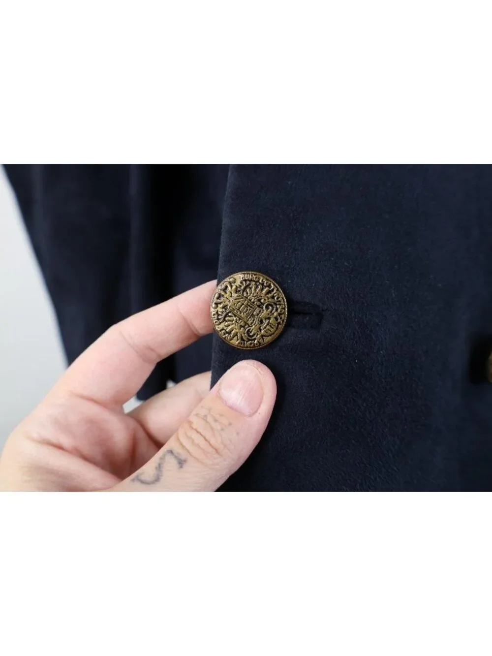 Vtg 70s Streetwear Mens 40R EU 50 Suede Leather  Double Breasted Blazer Jacket